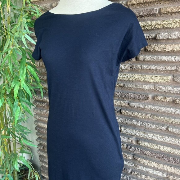 White Label The White Company Navy Blue Back Button Maxi Dress Size 4 - Picture 5 of 8
